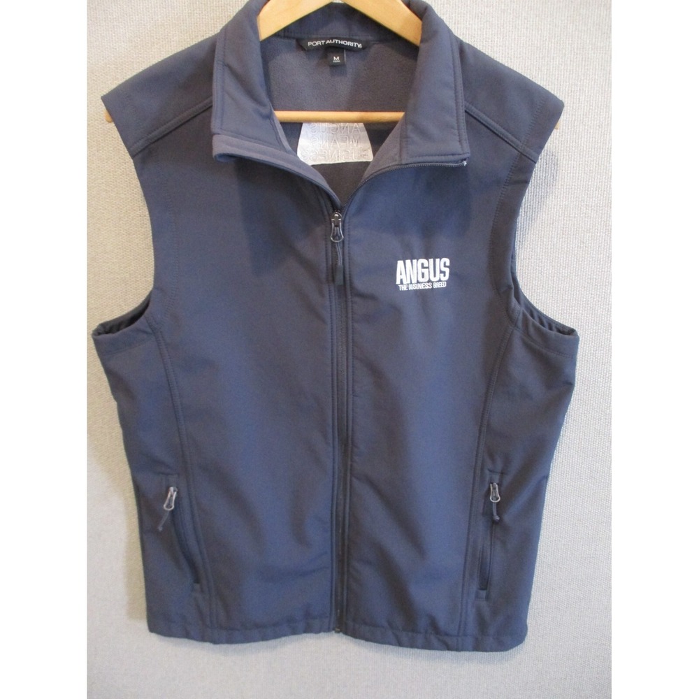 Angus Breed Cattle Rancher Business Beef Softshell Fleece Vest